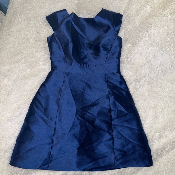 Kate Spade Elegant Blue Mini Satin Dress Cocktail Outfit size 6 - Picture 7 of 7